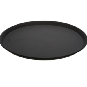 Serving Tray-  Black Non slip round 14"